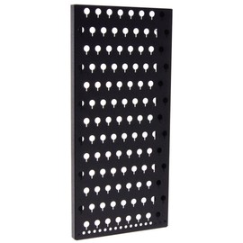 Angelynn's Wall Mounted Earring Holder Organizer Display for Small and Medium Women Post Stud Dangle Pierced Earrings, Hanging Closet Jewelry Storage Rack, Michelle Black 9" x19 3/4"
