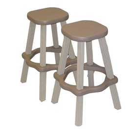 Leisure Accents Barstool Set (2/Carton), Taupe/Beige, 26 Inches Tall