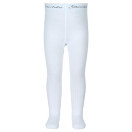 Sterntaler Tights Ribbed Pattern – Children's Tights with Pattern – Unisex Tights with Elastic Waistband for Comfortable Hold – Comfortable Tights Versatile to Combine, White