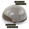 blazingfire Front French Lace Toupee Hair for Men, 0.08mm Thin