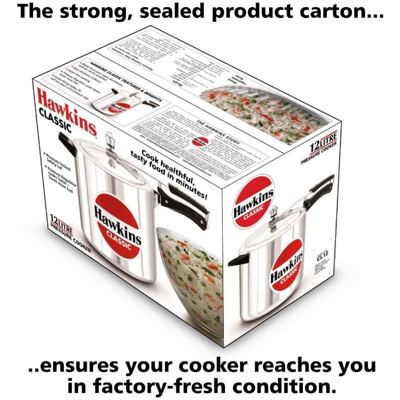 Hawkins 12 Litre Classic Pressure Cooker, Best Inner Lid Cooker,