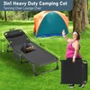 DoCred Heavy Duty Chaise Lounge Chair, Adjustable 5-Position Folding Chaise
