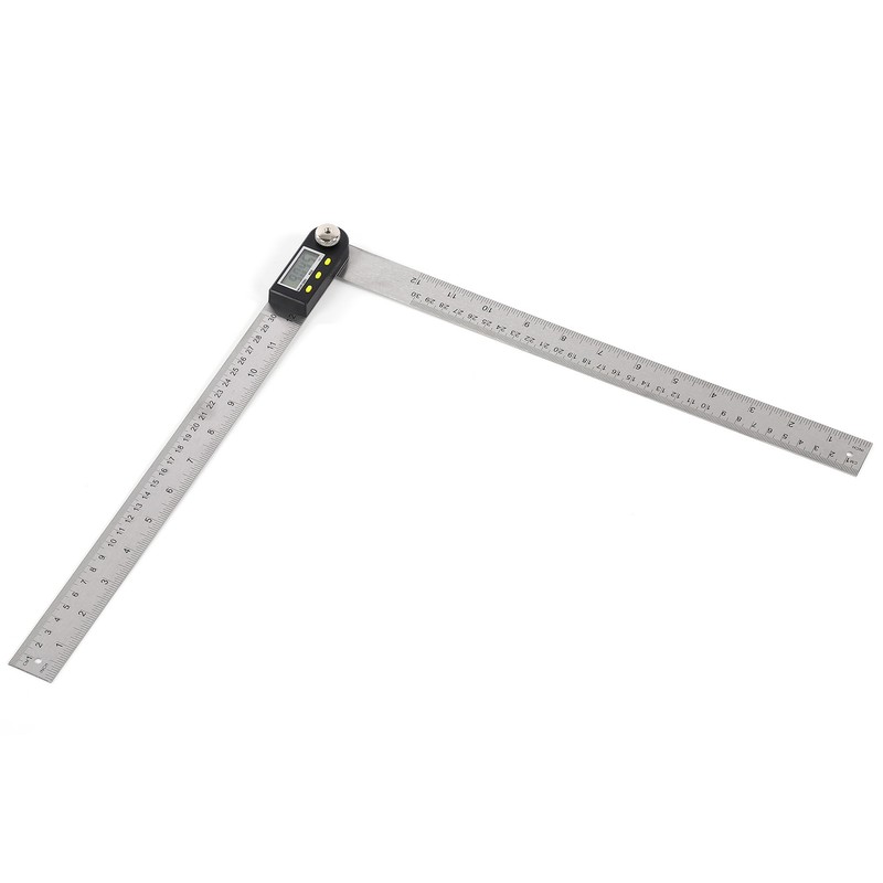 Digital Angle Finder LED Display Stainless Steel Metric Imperial 360°