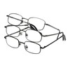 Foster Grant Men's Council Rectangular Reading Glasses, Gunmetal and Black,