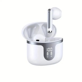 Cooligg Bluetooth 5.3 Headset TWS Wireless Earphones Earbuds Stereo Headphones Sport US - white