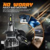 SHENKENUO 4x H7 H11B LED Headlight Bulbs Kit High Low