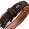 HUNTER Canadian UP Dog Collar Colour: Black / Cognac Soft