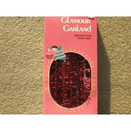 Decor Noel Corp. Red Christmas Garland 1 1/2 "wide by 15 ft. long   Flame Resistant