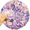 Purple Magic Stickers, 50PCS Cute Cartoon Witch Stickers for Diary