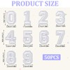 50pcs Iron on Number Patches 0-9 1 Inch Embroidered Patches