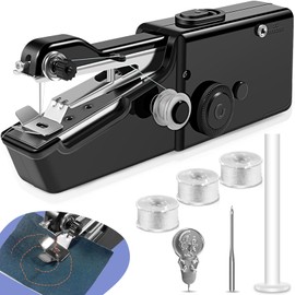 Electric Hand Sewing Machine, Mini Sewing Machine, Beginners, Quick Sewing, Portable Hand Sewing Machine with Lower Thread for DIY at Home and Outdoor Emergency, Hand Sewing Machine for Clothes