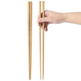 AYFDISHS Wooden Cooking Chopsticks,2 Pairs Reusable Chopsticks for Noodles Frying Hot Pot 12.9 inches Extra Long Kitchen Chopsticks