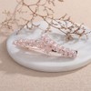 Kercisbeauty Small Crystal Leaves Rose Gold Hair Clip for Wedding