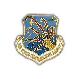 US Air Force Communications Agency Shield Lapel Pin