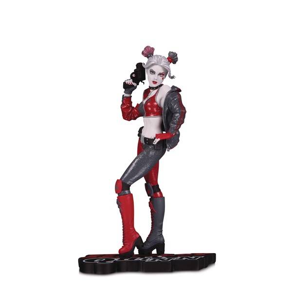 DC Collectibles Harley Quinn Red, White & Black: Harley Quinn by Joshua Middleton Statue, Multicolor