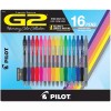 Pilot Pen G2 Premium Gel Roller Assorted Ink 16pk Fine