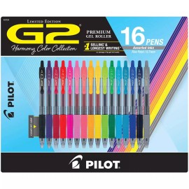 Pilot Pen G2 Premium Gel Roller Assorted Ink 16pk Fine Point