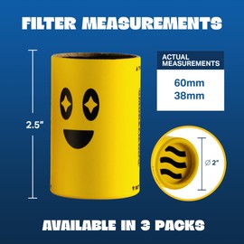 Smoke Fiends 3 Pack Replacement Filters | Discreet HEPA & Carbon Filtration | Biodegradable & Up to 300+ Uses (Juice Pineapple) | Packaging May Vary