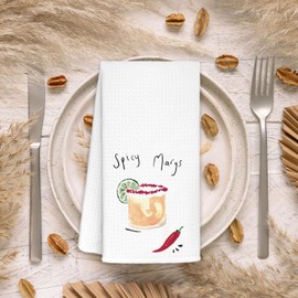 Yhtrg Margarita Gifts for Women Decorative Hand Towels, Gifts for Margarita Lovers Kitchen Towels 16x24 Inch, Spicy Margaritas Cocktail Dish Tea Towels for Kitchen Bar Cart Pub Decor