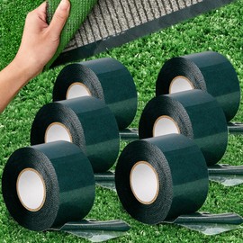 Gersoniel 6 Rolls 2 in x 16.5 ft Double Sided Turf Tape Artificial Grass Tape Self Adhesive Grass Rug Tape Artificial Turf Tape for Lawn Garden Carpet Connecting Outdoor Carpet