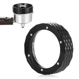 Bincoo Espresso Dosing Funnel 51/53/58mm,Aluminum Coffee Dosing Ring with Magnetic Replacement for Espresso Machine,Compatible with Filter Holder for Home (51MM, Black)