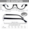 DXYXYO Half Moon Reading Glasses for Women, 3 Pack Small