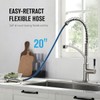 GUUKAR Kitchen Faucet with Pull Down Sprayer, Single Handle Brushed