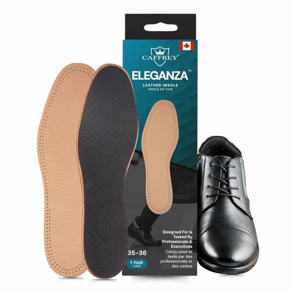 Caffrey Eleganza Natural Sheep Leather Insoles - Soft Latex Foam