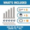 M5 x 20mm Hex Head Nuts and Bolts and Washers