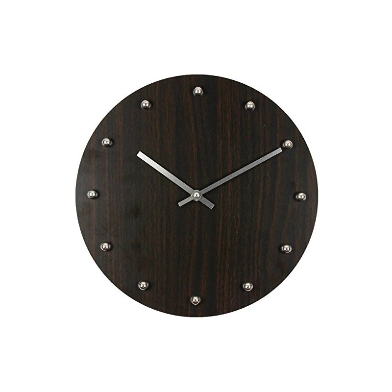 Hometime Wooden Wall Clock With Dot Detailing