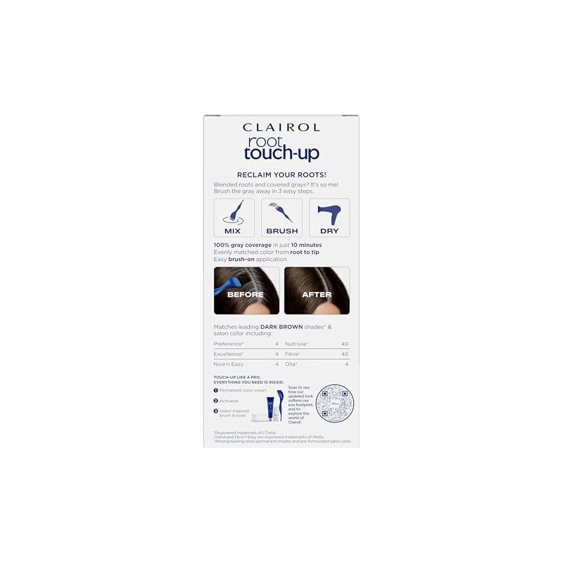 Clairol Nice 'n Easy Root Touch-up Permanent Hair Color, 4