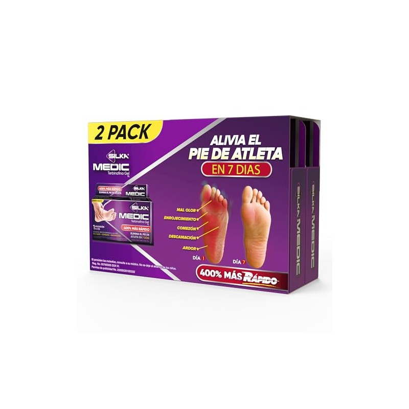 Silkamedic SILKA MEDIC Gel Antimicótico para PIE DE ATLETA, 2