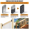 WOCEPU 27.5°Stair Angle Stainless Steel Deck Railing Brackets Connectors for