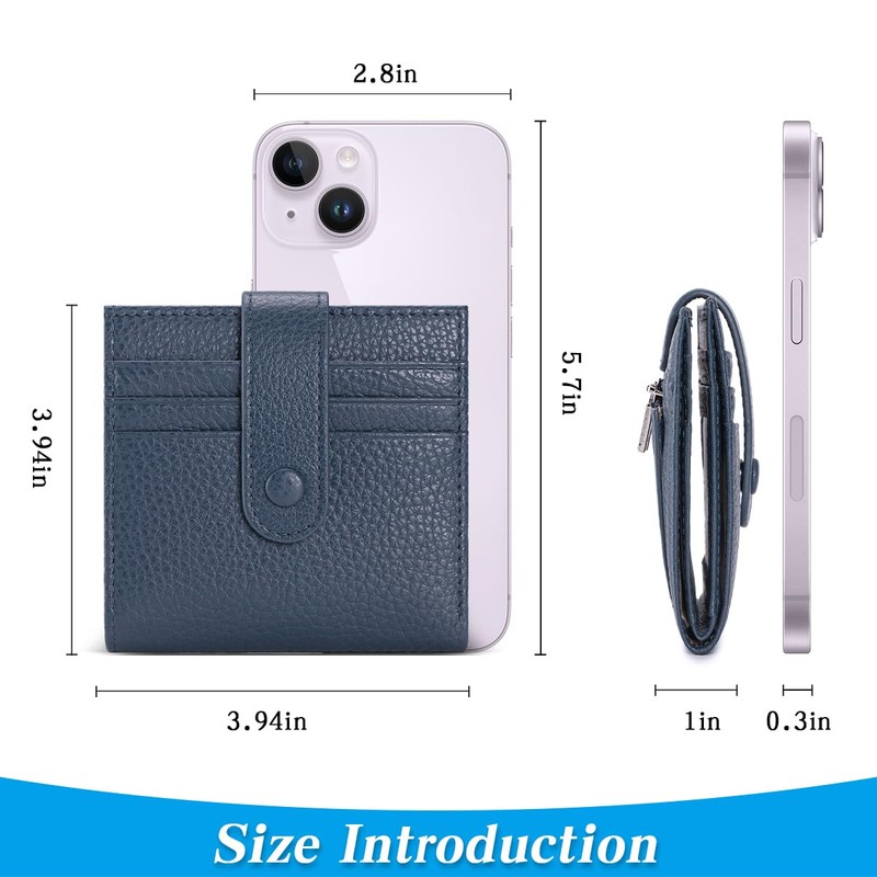 FREYAMIRA Slim Wallet For Women Genuine Leather Small Bifold Credit