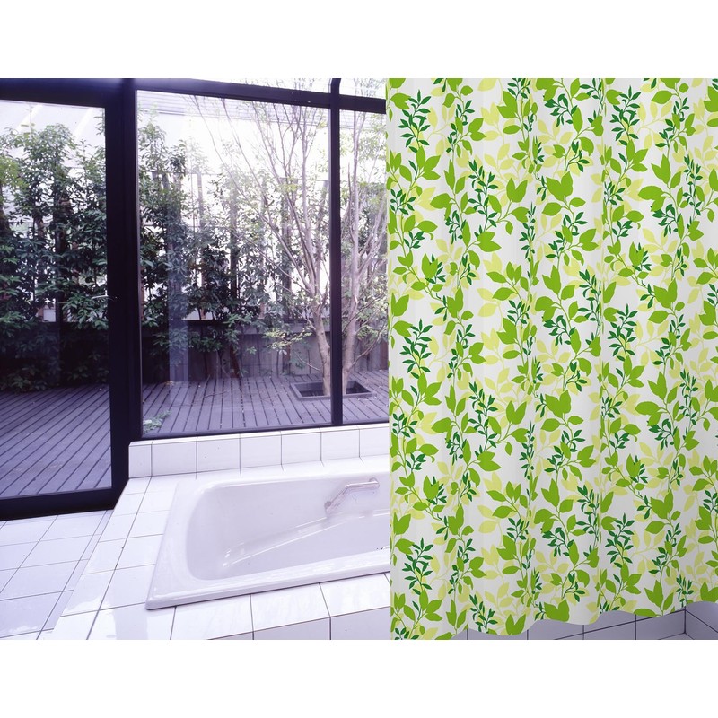 MEIWA sutairissyubasuka-ten Leaf Pattern 130 cm Wide x 178 cm Length Light