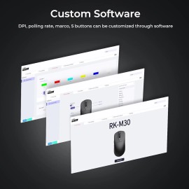 RK ROYAL KLUDGE RK M30 Wireless Gaming Mouse, 24000 DPI, 43g Ultra-Lightwei