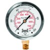 Winters 2-1/2" Dial Size, Liquid Filled Pressure Gauge, Potable Brass