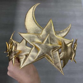 Yean Gold Star Headband Moon Goddes Hair Hoop Festival Hair Accessories for Women and Girls