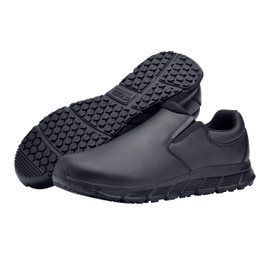 Shoes for Crews 41526-10 Men's Slip-Resistant Slip-On Work Shoes - Comfortable, Non-Slip Work Shoes for Men - Ideal for Restaurant, Healthcare, Retail Staff - Cater II, Size 10 Black