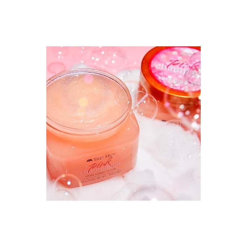 TREE HUT, Pink Champagne Shea Sugar Scrub, Exfoliante Corporal de