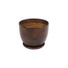 Ceramic Pot Planter Hand Painted Diameter 130 mm Brown Ceramic