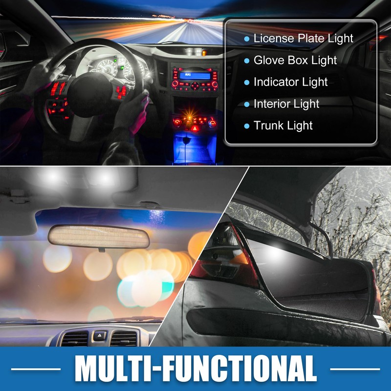 X AUTOHAUX LED Festoon Light White 41mm 211 212 33SMD