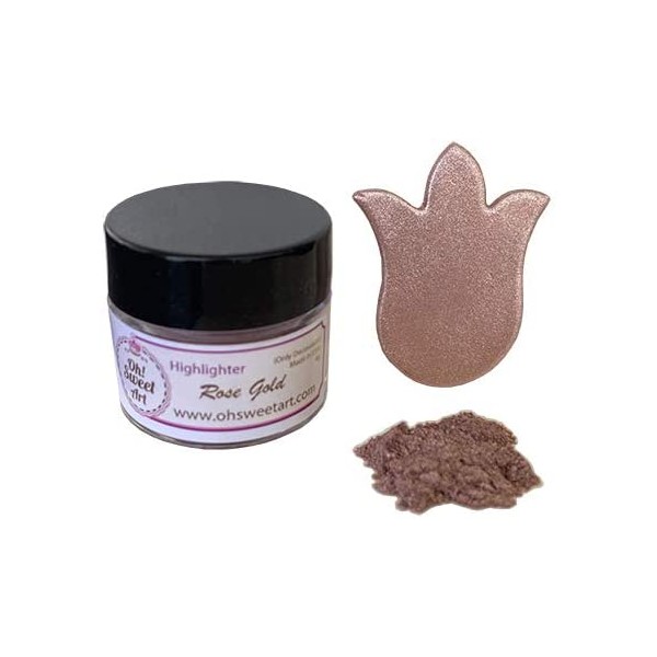 ROSE GOLD HIGHLIGHTER DUST (4 GRAMS) (4 grams Net. container) by Oh! Sweet Art Corp