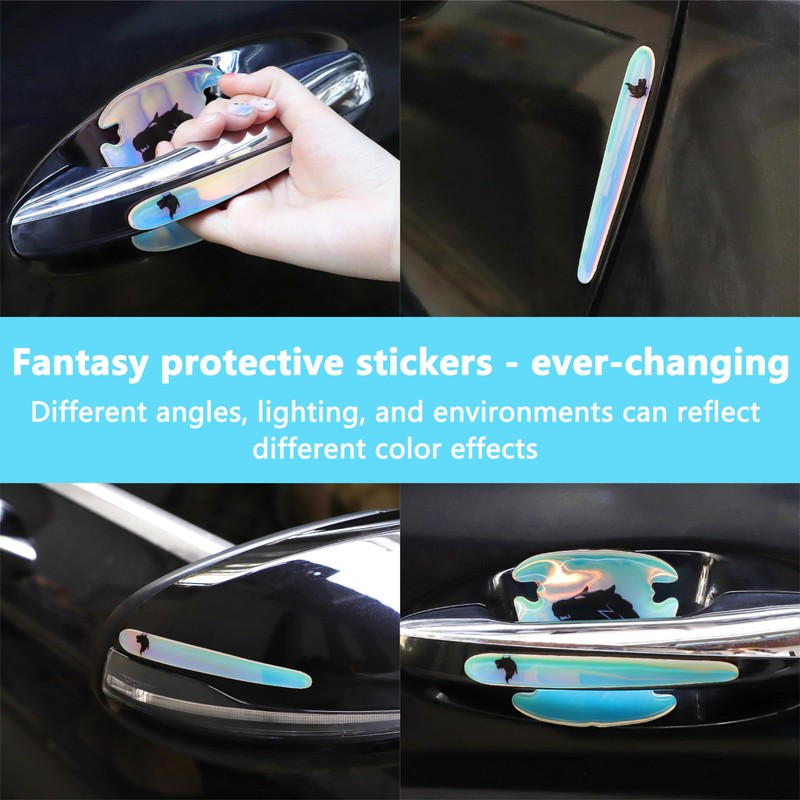 8 PCS Car Door Handle Scratch Protectors,Car Door Protector Edge