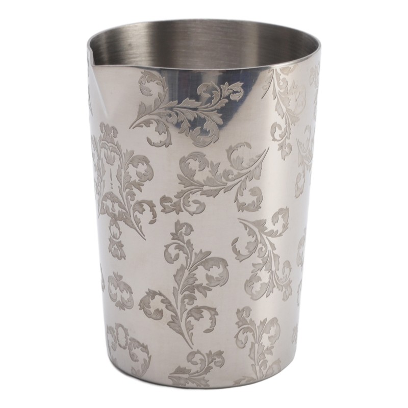 Cocktail Mixing Glass 304 Stainless Steel Heat Preservation Engraved Bartending