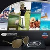 proSPORT Square Aviator Polarized Bifocal Sunglass +2.50 Men Amber Lens