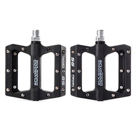 UPANBIKE Fahrradpedale 9/16 inch Mountainbike Rennrad Fahrrad Pedale Bearing Composite Nylon Flatpedale MTB BMX,Schwarz