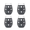 Lifefactory Wine Glass with Protective Silicone Sleeve, 4 Count (Pack