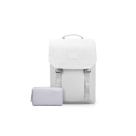 PORRASSO Laptop Backpack Women Daypack Rucksack for 14 Inch Laptop with Luggage Strap Storage Bag Business Waterproof Bookbag Travel Knapsack White B