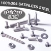 Zmbroll Flat Head Machine Screws #4-40#6-32#8-32 Stainless Steel Nuts Bolts